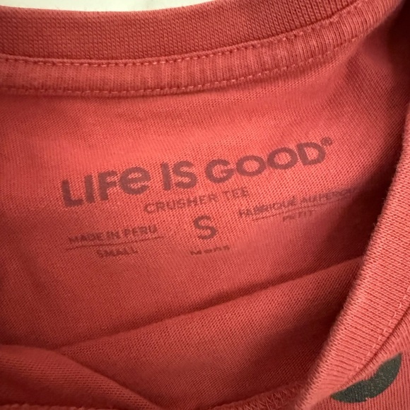 Life is Good Red Graphic T-Shirt - Picture 3 of 3